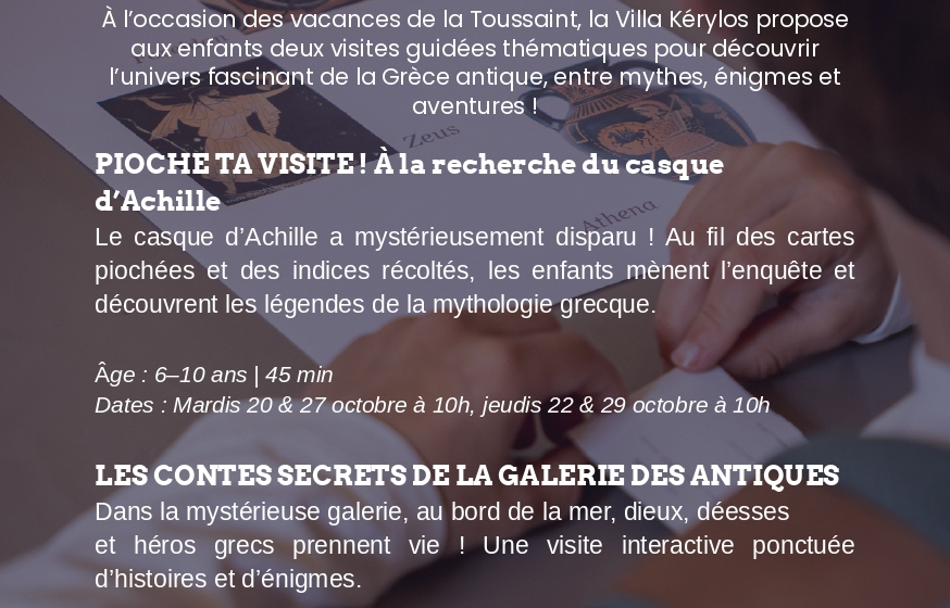 Les vacances de la Toussaint à la Villa Kérylos_Beaulieu-sur-Mer